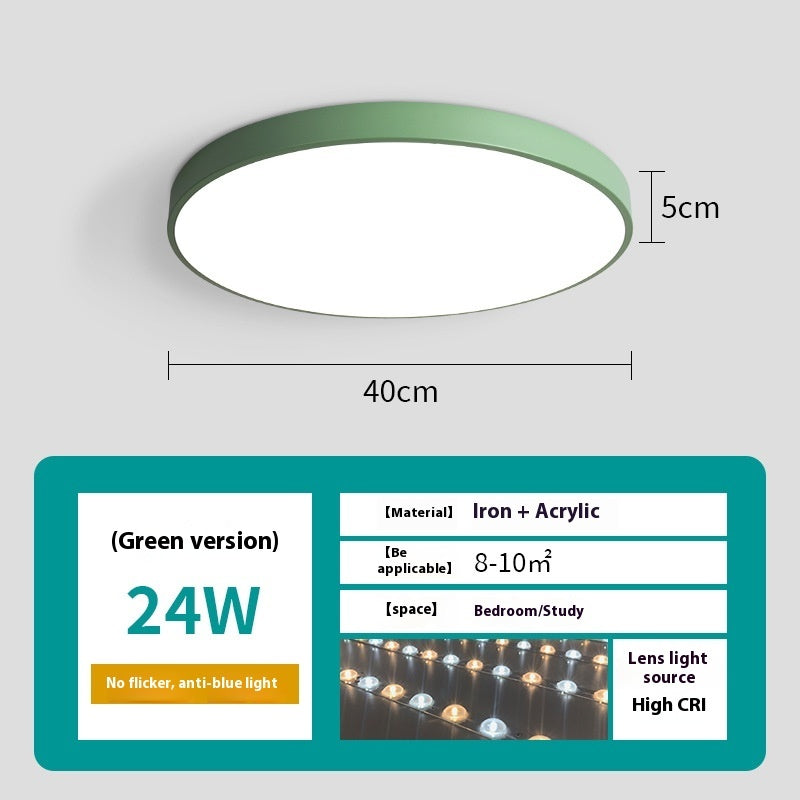 Led Ceiling Light Simple Living Room Round Nail Lamp For Domestic Use