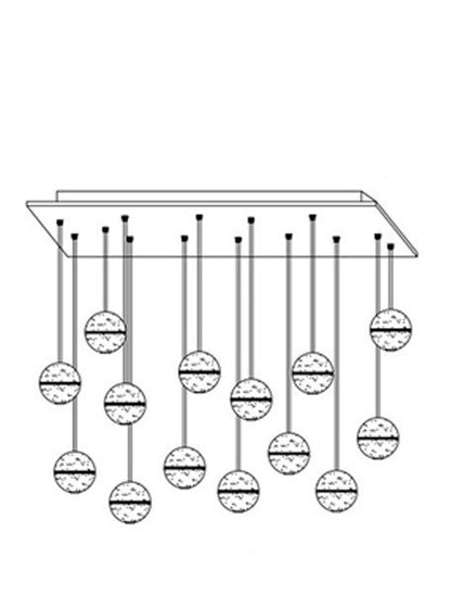 Crystal Staircase Chandelier Modern Minimalist Duplex Staircase