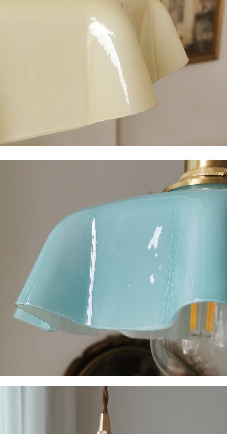 Medieval Brass Flower Bud French Light Luxury Cream Chandelier