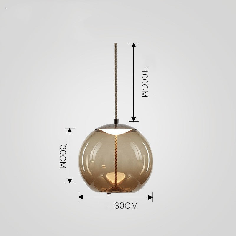 Nordic Glass Pendant Chandelier Single Head
