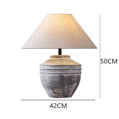 Ceramic Table Lamp Silent Style Large Modern New Chinese Retro Nostalgic Hotel Homestay Ornament