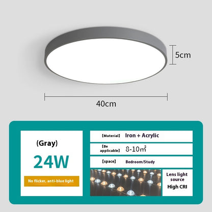 Led Ceiling Light Simple Living Room Round Nail Lamp For Domestic Use