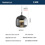 Modern Minimalist Glass Single Pendant Light