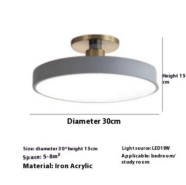 Modern Minimalist Acrylic Ring Ceiling Lamp Personality Nordic Living Room Creative