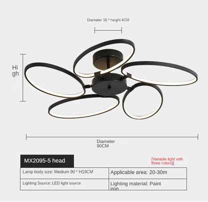 New Modern Minimalist Creative Personality Ring Led Chandelier