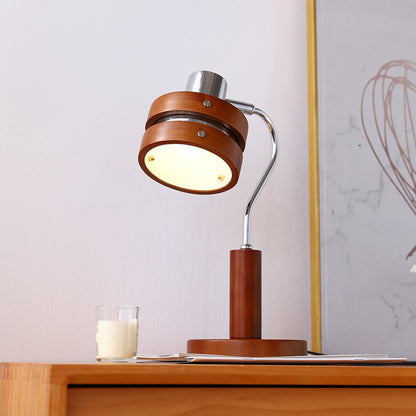 Living Room High-grade Atmosphere Mid-ancient French Walnut-color Table Lamp Retro