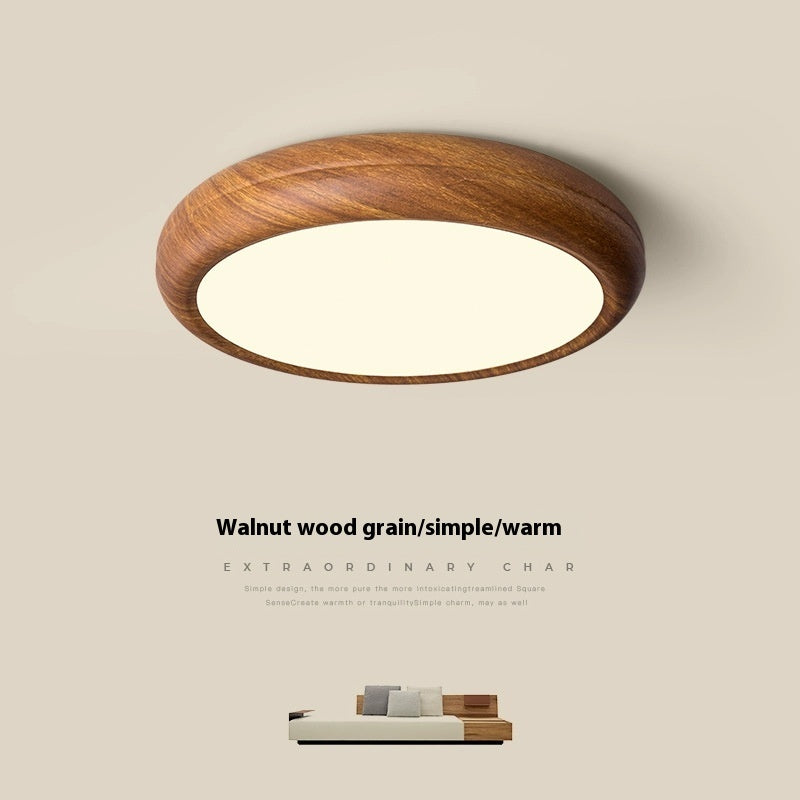 Bedroom Ceiling Lamp Creative Walnut Colors