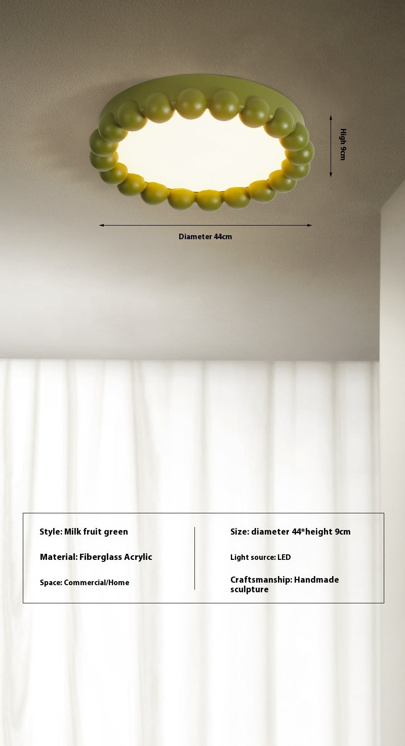 Nordic Cream Style Bedroom Light Ceiling Lamp Modern Silent Style