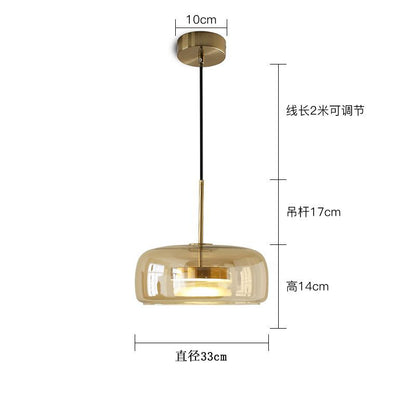 Glass Study Bedroom Bedside Chandelier