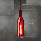 Nordic Wine Bottle Glass Pendant Chandelier