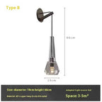 Crystal Copper Wall Pendant Light Modern Aisle