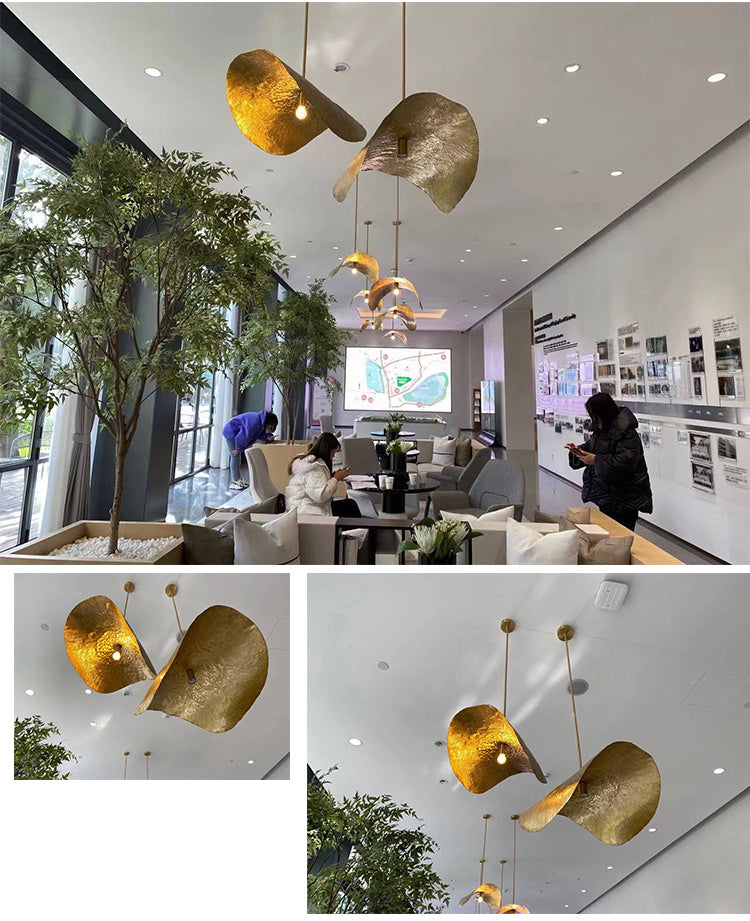 Retro Designer Lotus Leaf Chandelier