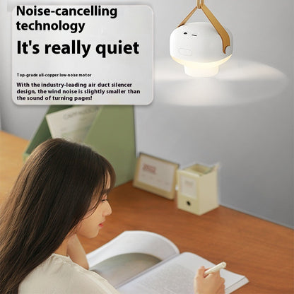 Small Electric Fan Camping Outdoor Tent Ultra-quiet Night Light