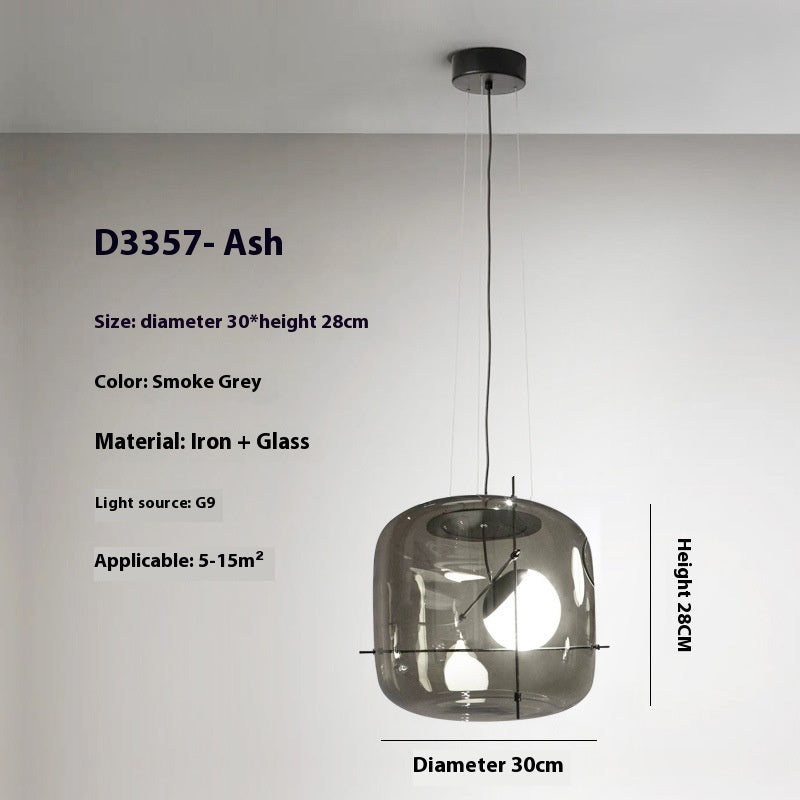 Glass Modern Bedside Pendant Light