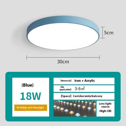 Led Ceiling Light Simple Living Room Round Nail Lamp For Domestic Use