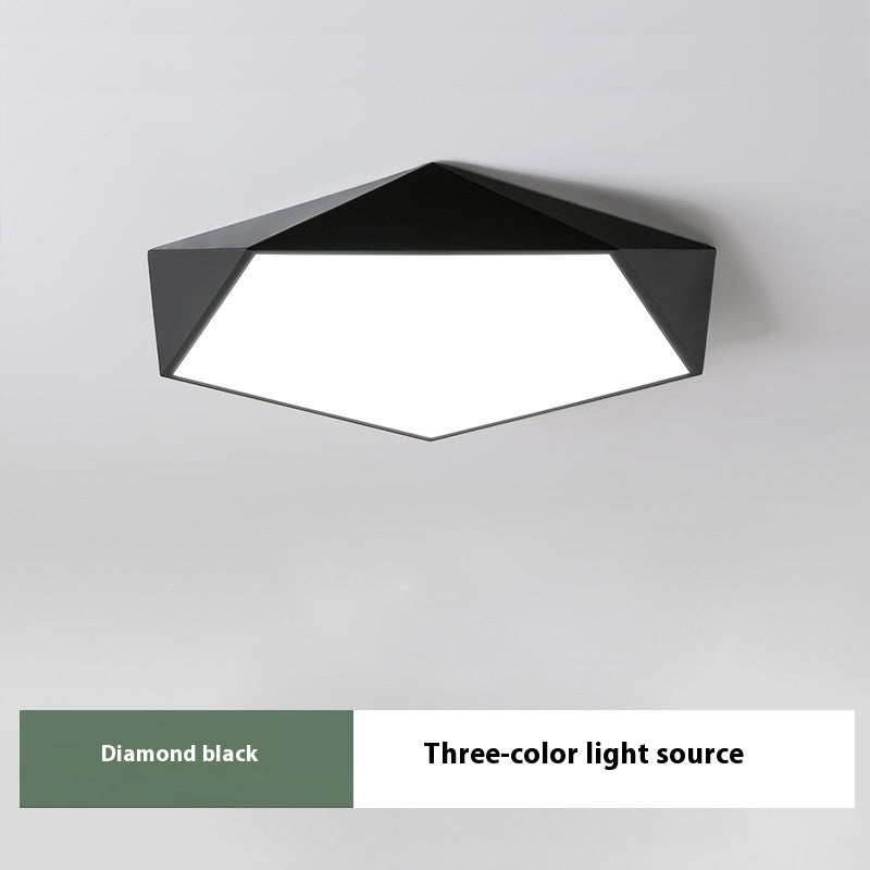 Color Macaron Ceiling Lamp Creative Geometric Room Lamp