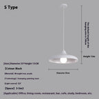 Modern Black Metal Pendant Lamp