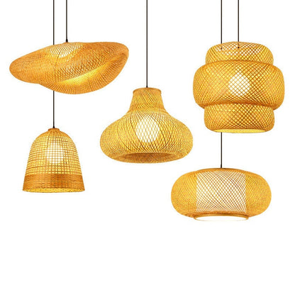 Bamboo Manual Zen Study Chandelier