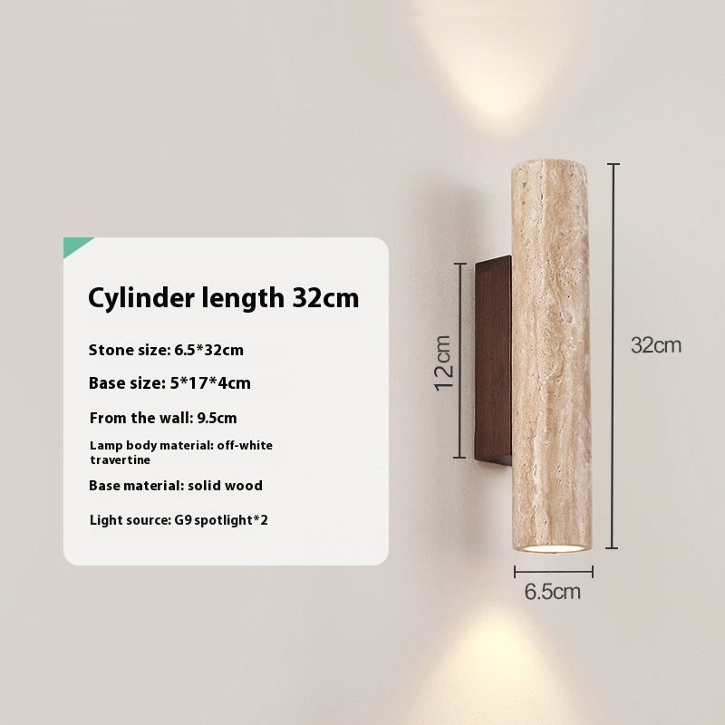 Mid-ancient Minimalist Bedroom Bedside Wall Lamp Living Room Cream Style Wall Lamp