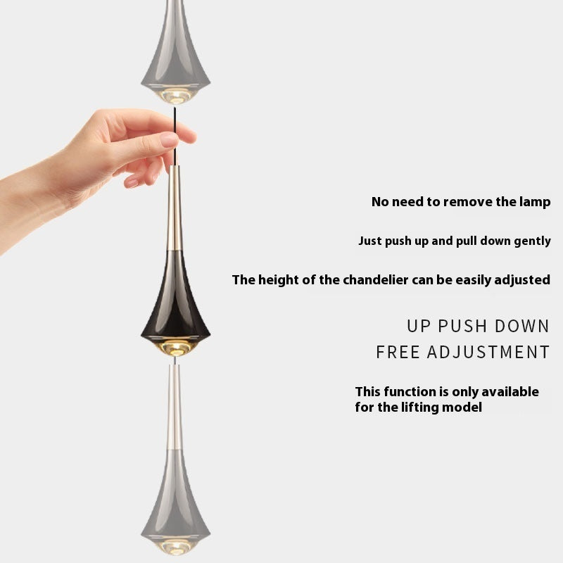 LED Bedside Chandelier Full Spectrum Bedroom Dining Room