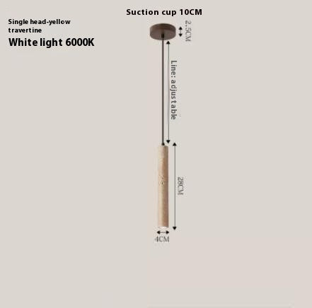 Bedside Chandelier Yellow Cave Stone Minimalist Long-line Wall Light Bulb