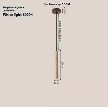 Bedside Chandelier Yellow Cave Stone Minimalist Long-line Wall Light Bulb