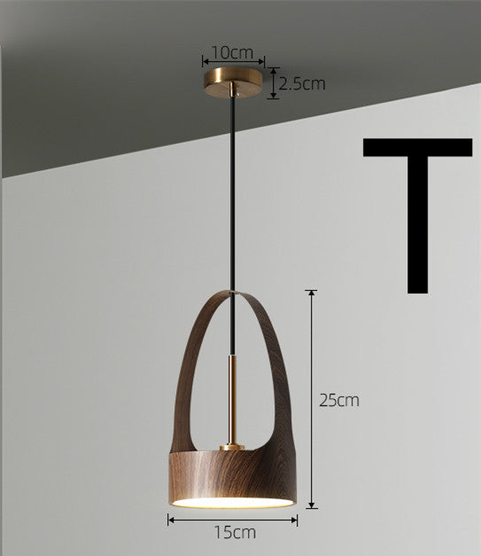 Nordic Bedside Small Chandelier Bar Art Three-head Dining Room Lamp