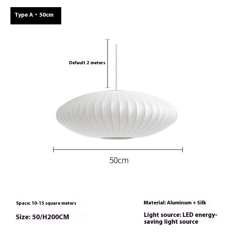 Nordic Silk-like Hanging Restaurant Silent Cage Flat Bedroom Lamps