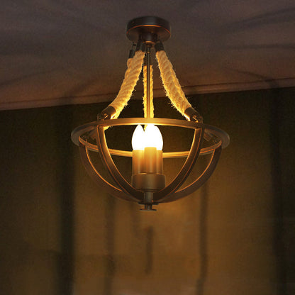Nordic Retro Personality Creative Hemp Rope Chandelier