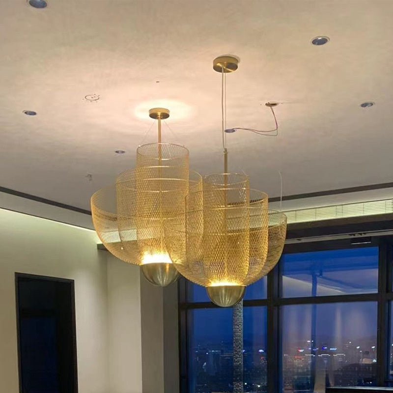 Nordic Mesh Shadow Crystal Pendant Light