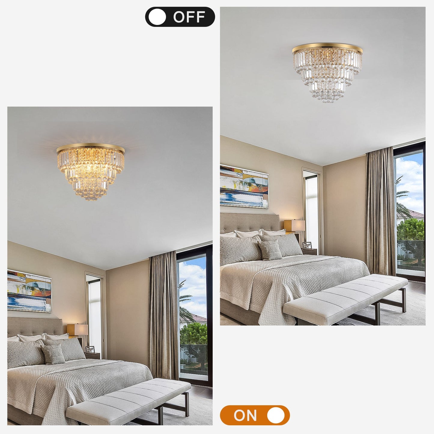 Gold luxury modern style crystal lights,large ceiling