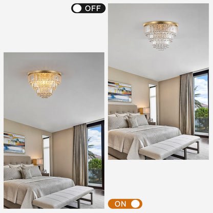 Gold luxury modern style crystal lights,large ceiling