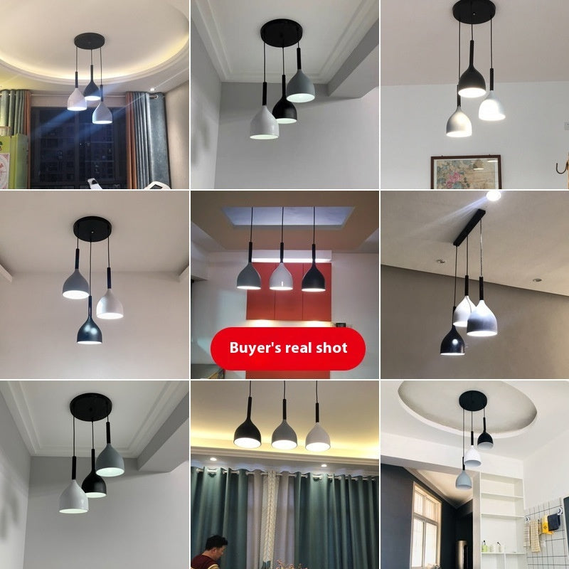 Nordic Three-Head Pendant Light Modern Minimalist