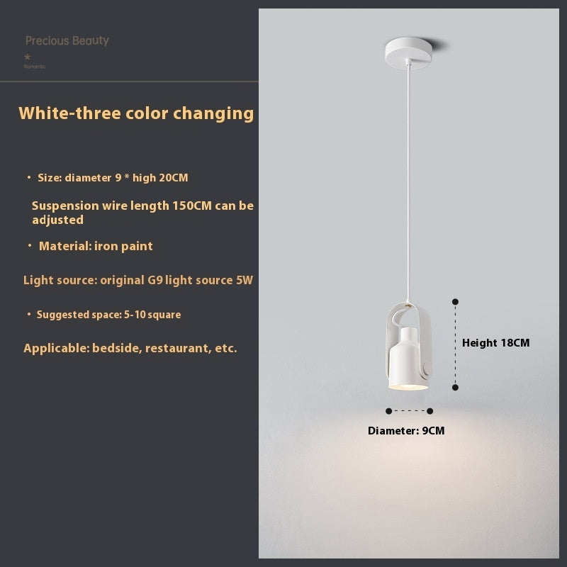 Bedside Bedroom Suspension Wire Log Style Creative Chandelier