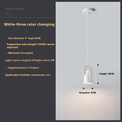 Bedside Bedroom Suspension Wire Log Style Creative Chandelier