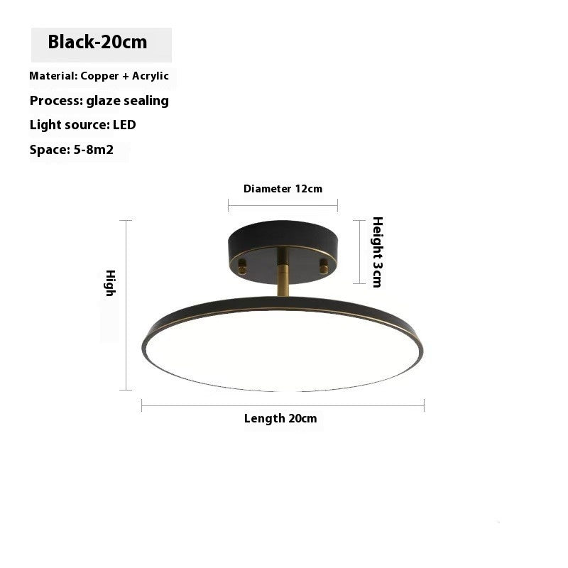 Copper Rotatable Small Ceiling Aisle Light