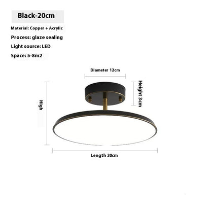 Copper Rotatable Small Ceiling Aisle Light