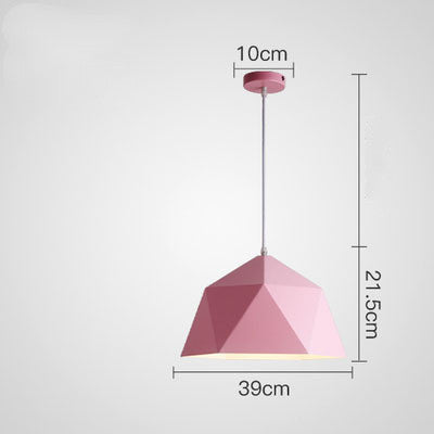 Colorful Geometric Iron Pendant Light
