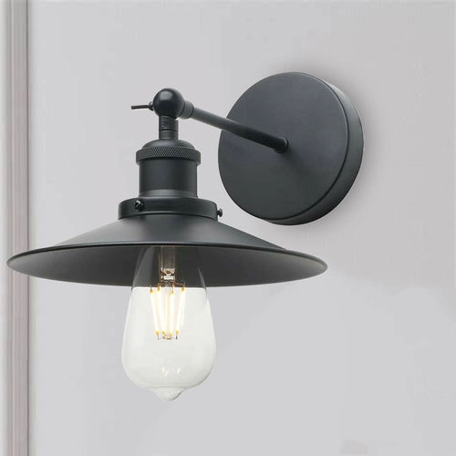 Black Finish Simple Flat Wall Light ~1503