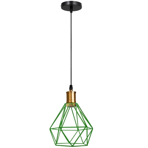 Modern Diamond Cage Pendant Light Fitting Geometric Wire Cage ~1266