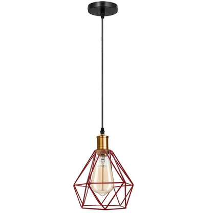 Modern Diamond Cage Pendant Light Fitting Geometric Wire Cage ~1266