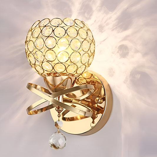Decorative Crystal Led Wall Light for Home Décor Size 6X4X8 CM Color