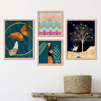 Modern Art Wall Painting for Living Room, Bedroom - Framed Wall Decor