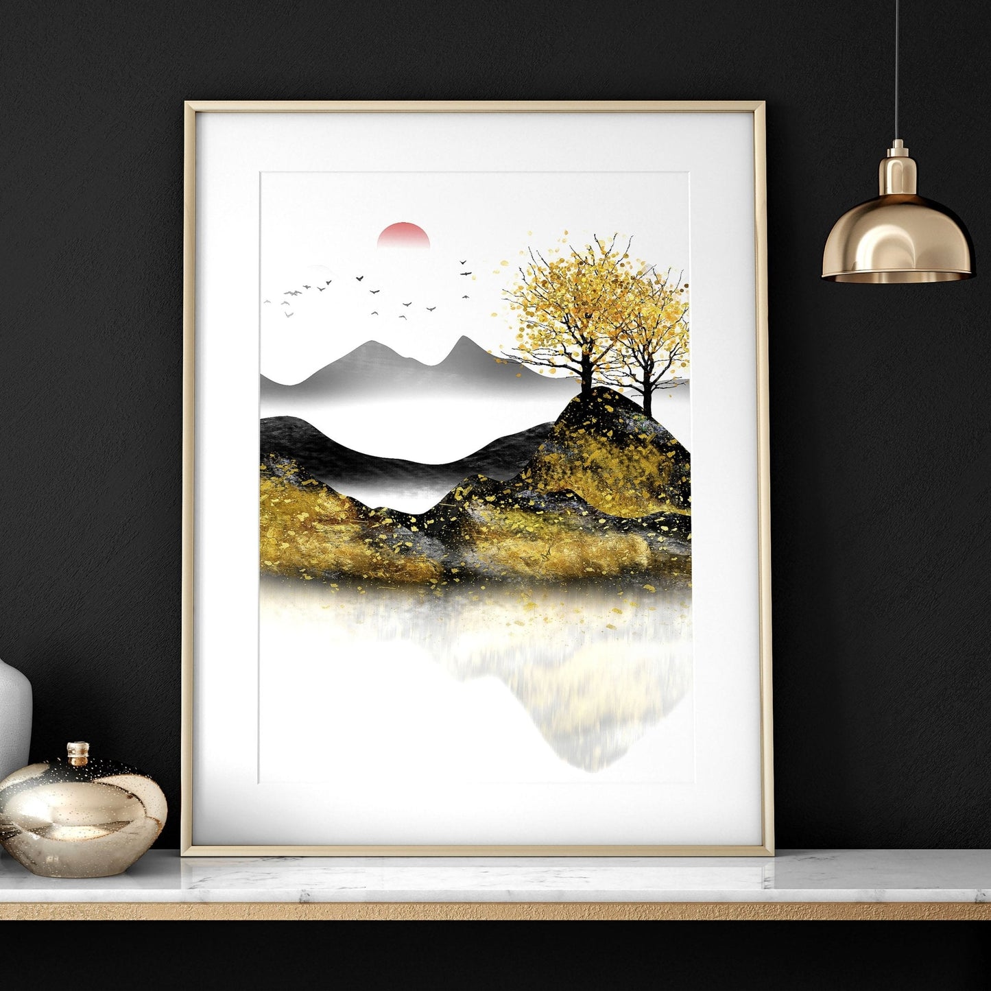 Home office decor ideas | set of 3 Japanese wall art
