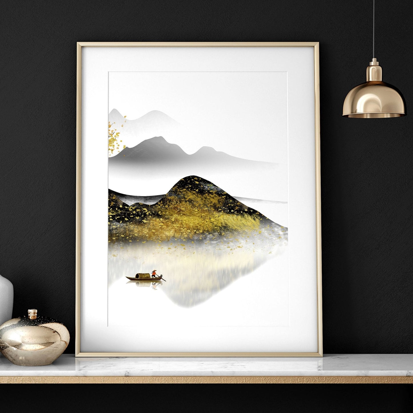 Home office decor ideas | set of 3 Japanese wall art