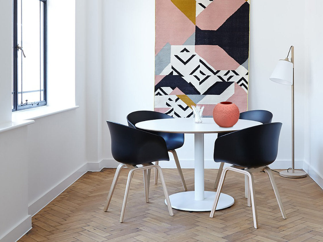 Handpainted Glass Vase for Flowers | Painted Art Glass Round Bubble Va