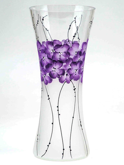 Handpainted Glass Vase | Painted Art Glass Vase | Interior Design Home