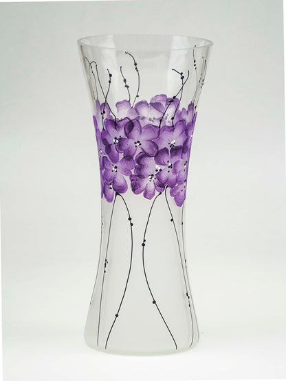 Handpainted Glass Vase | Painted Art Glass Vase | Interior Design Home