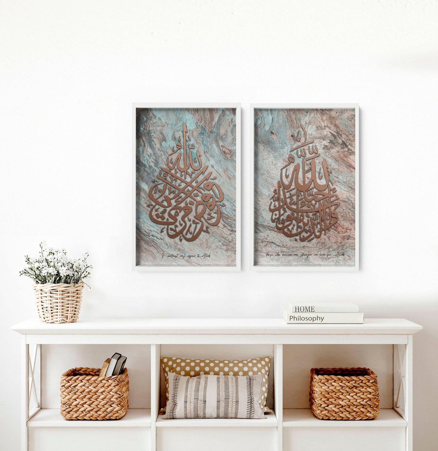 Islamic decor items | Set of 2 Wall art prints