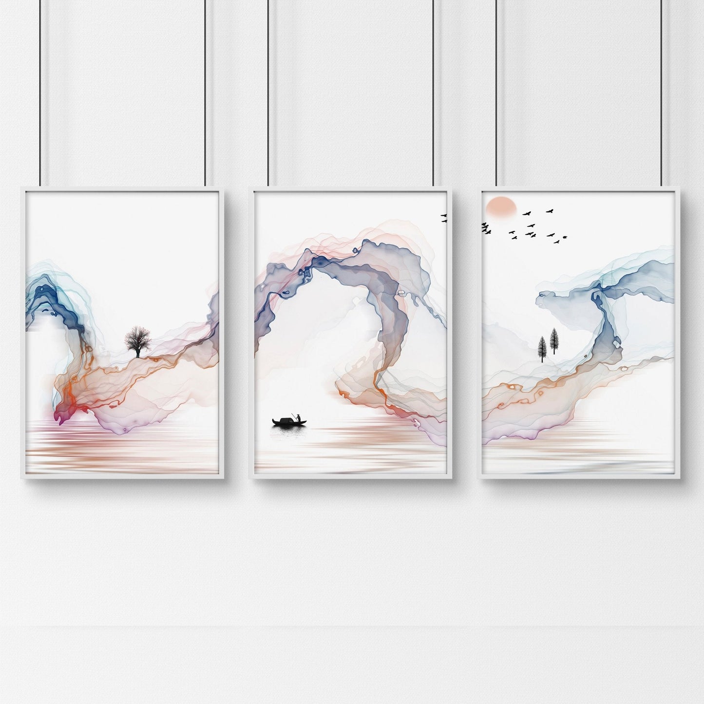 Japan gallery wall art | set of 3 wall art for bedrooms